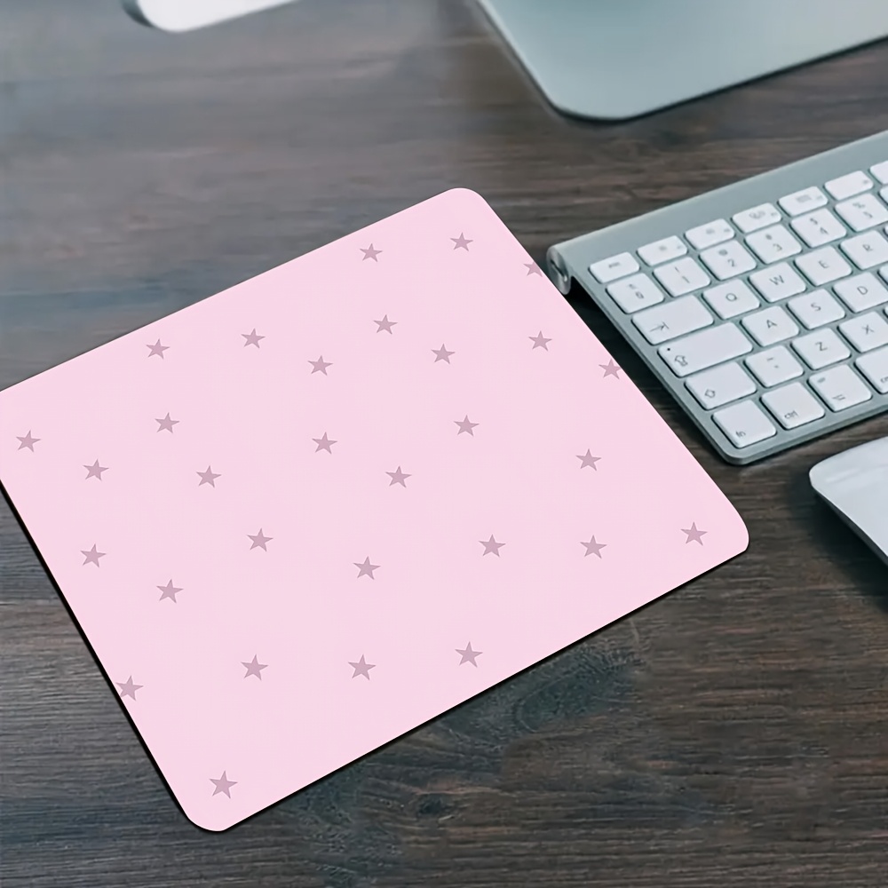 Laptop Accessories Pink - ピンクスター マウスパッド 滑り止め かわいいデスクマット ノートパソコン オフィス