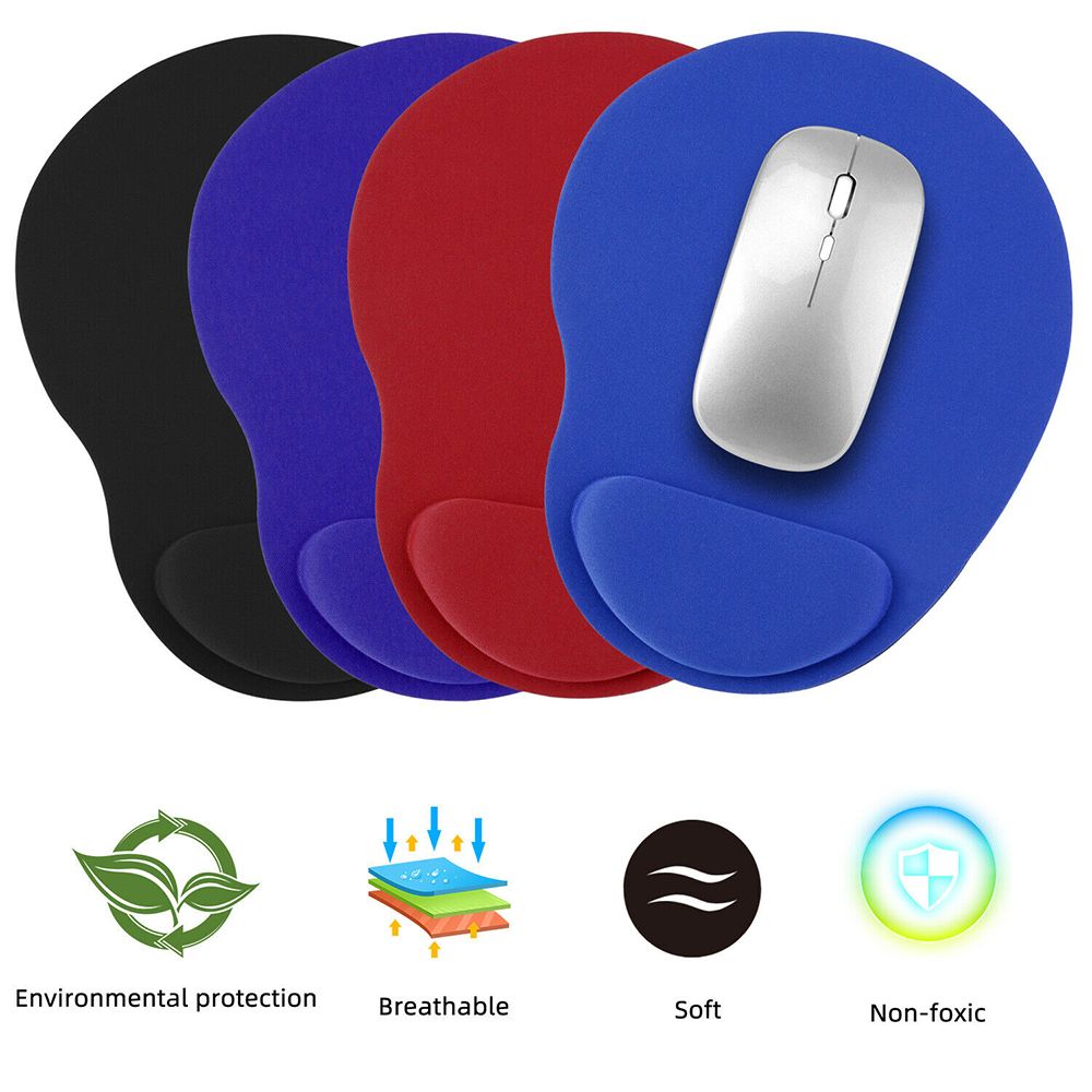 Wrist Rest Gel - 人間工学に基づいたメモリーフォーム付きリストレストマウスパッド - 滑り止めジェルサポートリストパッド、コンピューターPCラップトップ用、快適なオフィスデスクマット、ゲームや仕事用、痛み軽減リストクッション