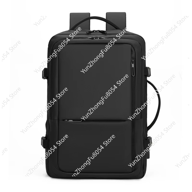 Laptop Bag Waterproof - 防水PU拡張デザインカスタムロゴUSBポート付きビジネス旅行15.6インチ大容量ラップトップバッグメンズバックパック