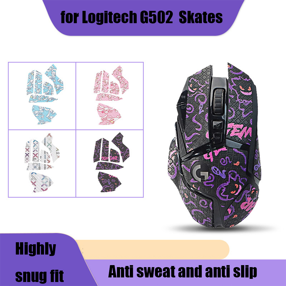 Logitech Mouse G502 - 滑り止めマウスグリップスケートテープ、手作りステッカー、プロスケート、トカゲの皮、スウェットパッドを吸うスケート、LOGITECH-G502ヒーロー