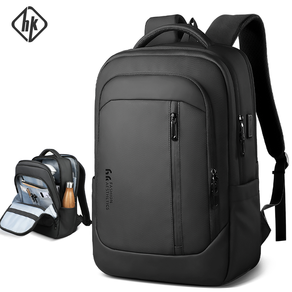 Laptop Bag Waterproof - HK新デザイン旅行バックパック メンズ 大型ビジネスバックパック 通勤 オックスフォード防水バックパック 17インチ