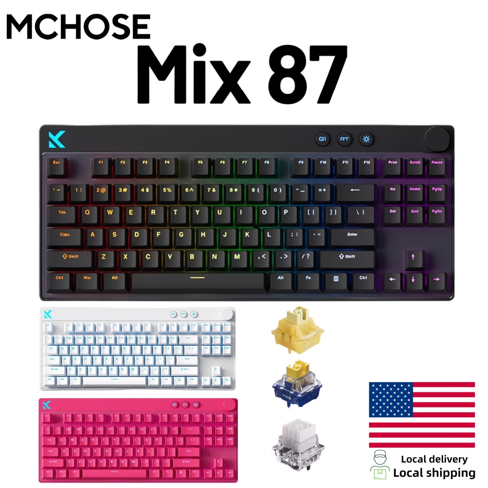 Laptop Accessories Productivity - Mchose Mix87 磁気スイッチキーボード 有線ゲーミングキーボード 8K+256K Esport