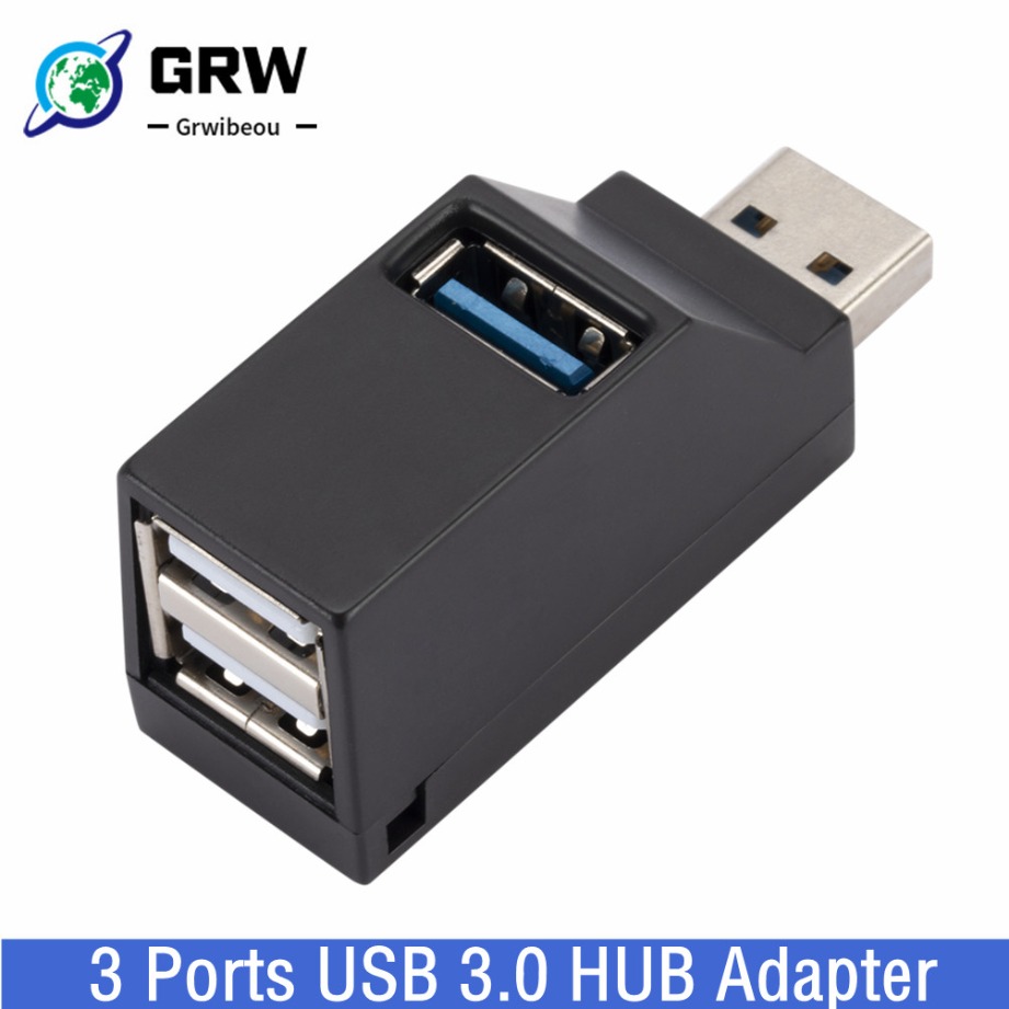 Mac Laptop Accessories - Grwibeou ミニ 3ポート USB 3.0 ハブ