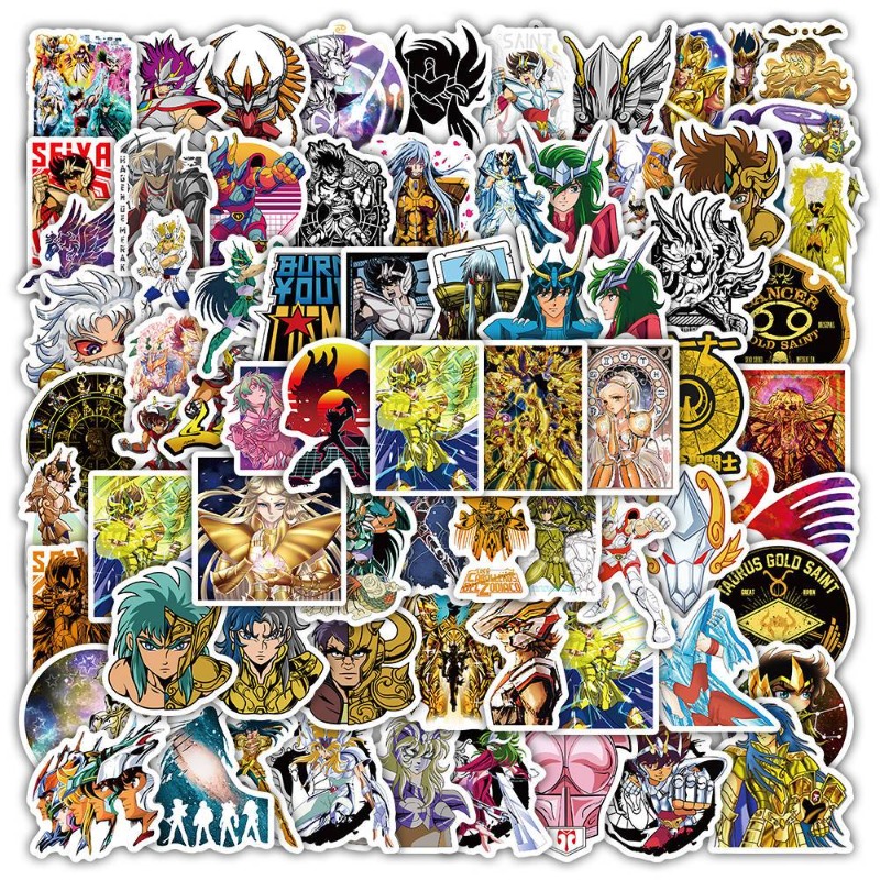 Laptop Original Accessories - 101 個聖闘士星矢アニメステッカー漫画キャラクター DIY 自己粘着ステッカーラップトップデスク装飾デカール文具装飾
