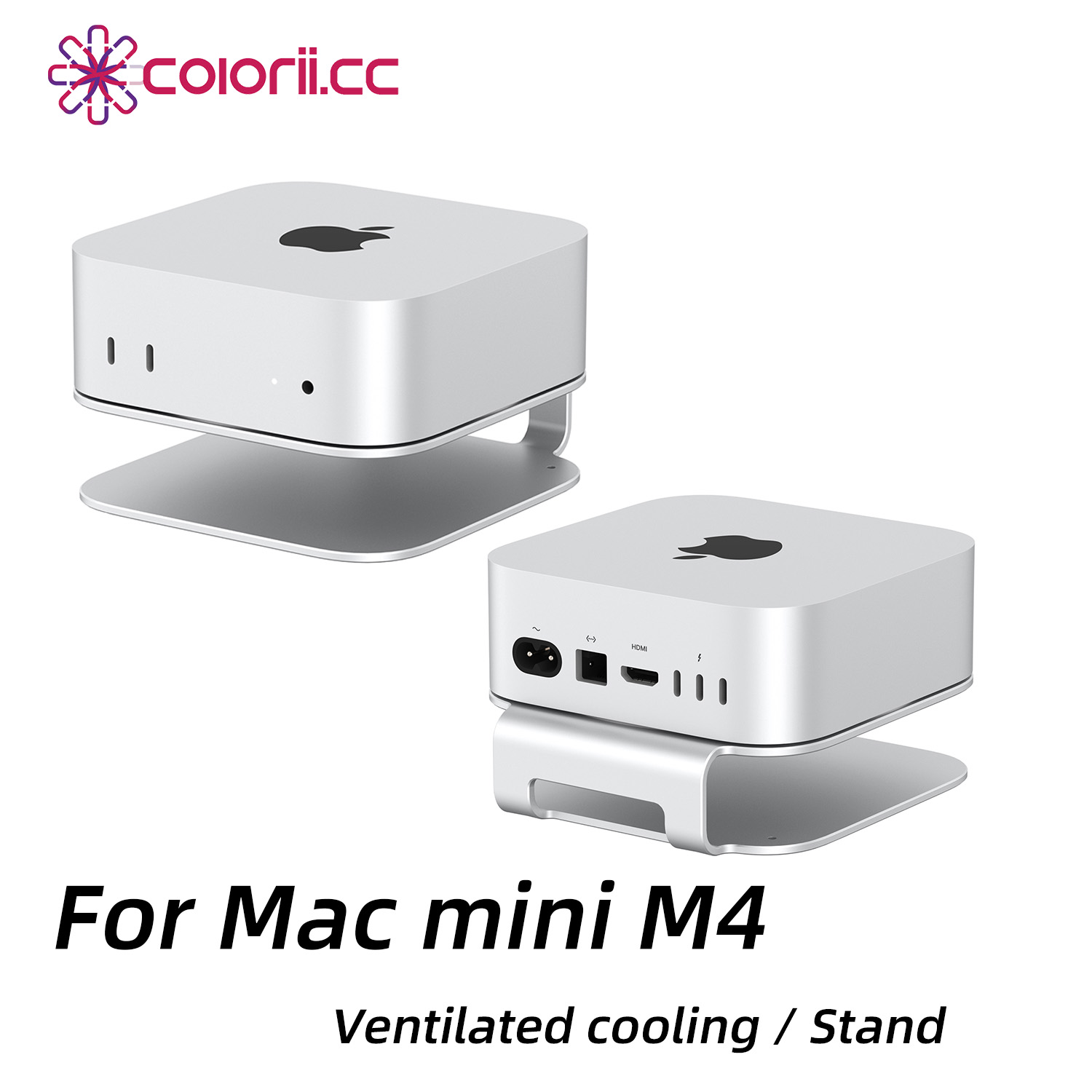 Mac Laptop Accessories - Colorii デスクトップスタンド Mac Mini M4/M4 Pro