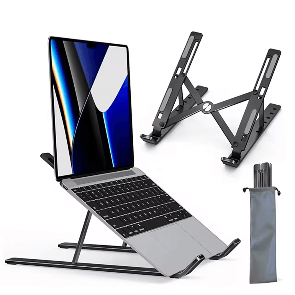 Mac Laptop Accessories - 調節可能なラップトップホルダーコンピュータモニターホルダーポータブル折りたたみノートブックスタンド Macbook Air iPad タブレット用ベースアクセサリー