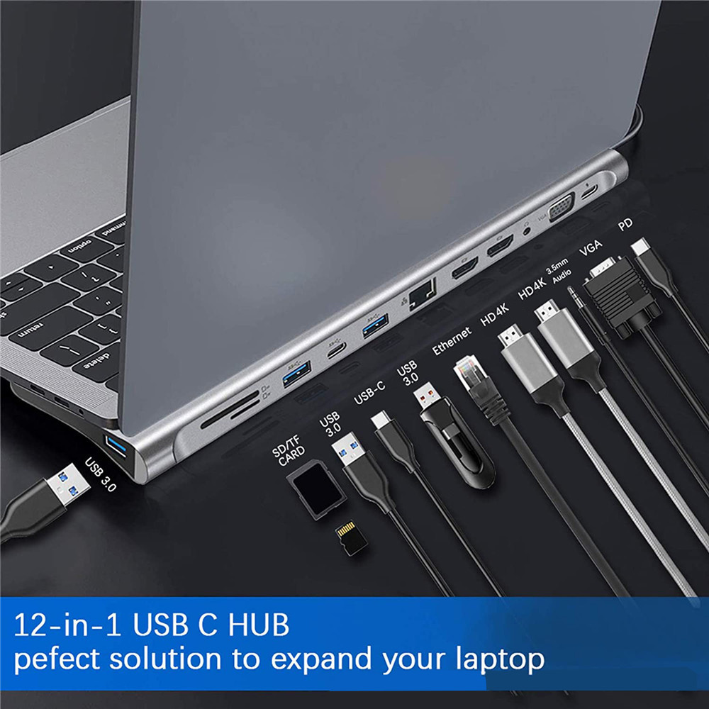 Mac Laptop Accessories - MZX USBマルチハブドッキングステーション タイプCマルチハブ拡張A HDMI対応Rj45プロアダプタードック Macbook Mac