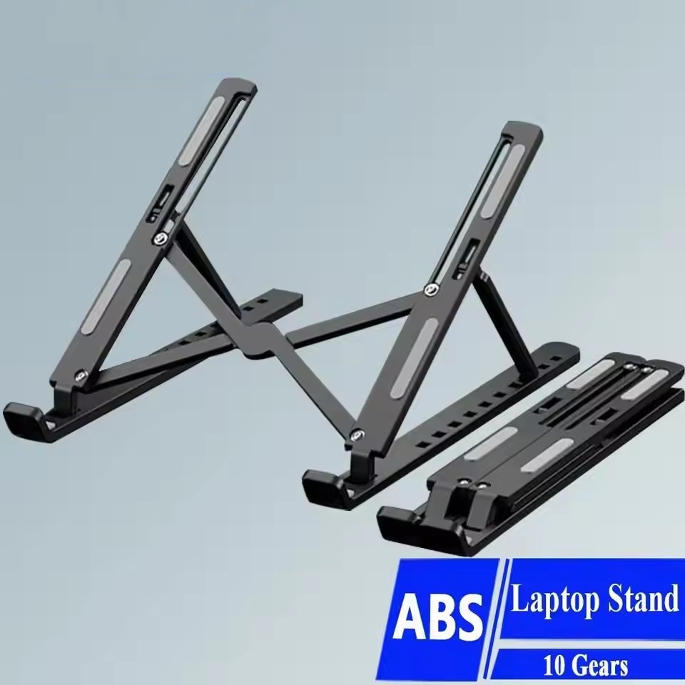 Mac Laptop Accessories - 折りたたみラップトップスタンド調節可能なポータブル折りたたみブラケットサポートベース ABS プラスチックホルダー Macbook ラップトップ PC