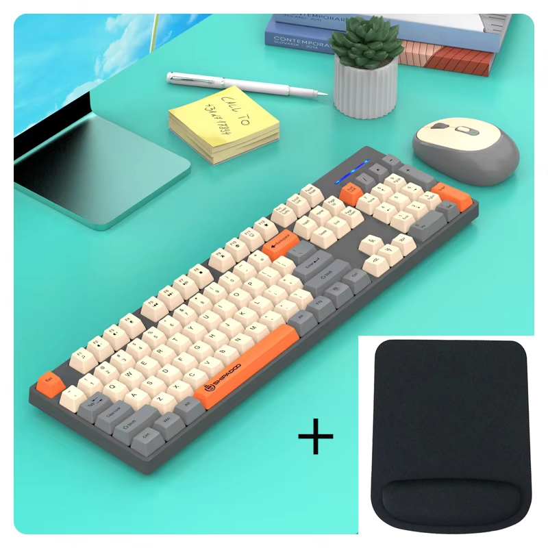 Laptop Accessories Officeworks - Shipadoo ワイヤレスゲーミングキーボードとマウスのコンボセット、マウスパッド付き、PCアクセサリー、コンピューター、タブレット、ノートパソコン、オフィス、学習、仕事用