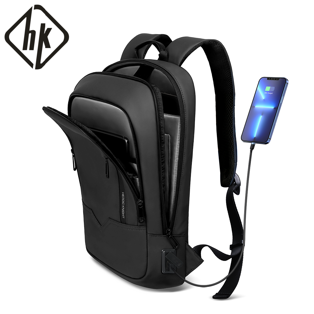 Laptop Bag Waterproof - HK スリムビジネスバックパック メンズ 17.3インチ ノートパソコンバッグ USBポート付き