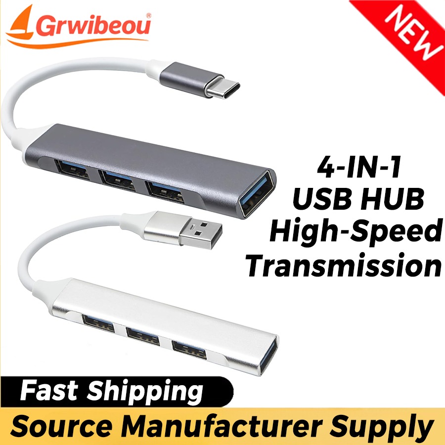 Mac Laptop Accessories - 4 in 1 USBハブ USB-Cハブ 4ポート