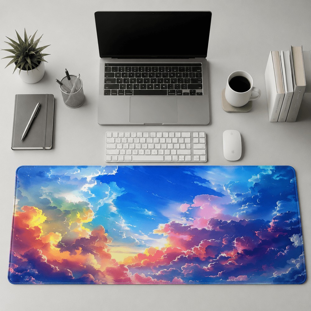 カラフルな夕焼け雲のスカイプリント。オフィスのキーボードやマ - Laptop Accessories Officeworks のレビューと価格