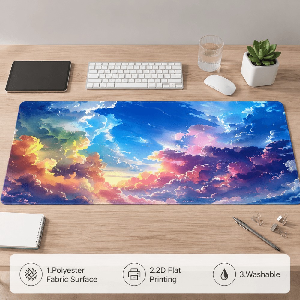 カラフルな夕焼け雲のスカイプリント。オフィスのキーボードやマ - Laptop Accessories Officeworks のレビューと価格