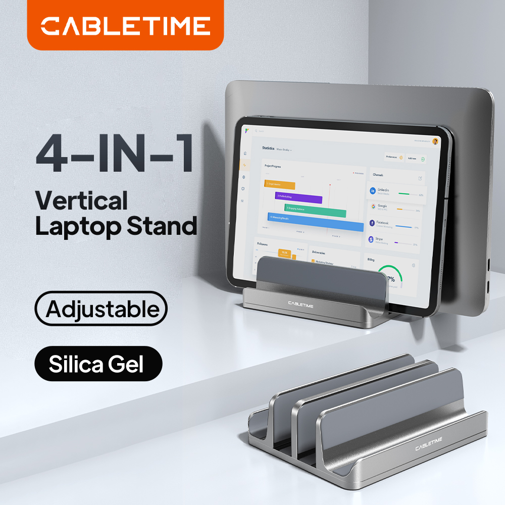 CABLETIME 垂直ラップトップスタンド アルミ製ノート - Laptop Accessories Dell のレビューと価格