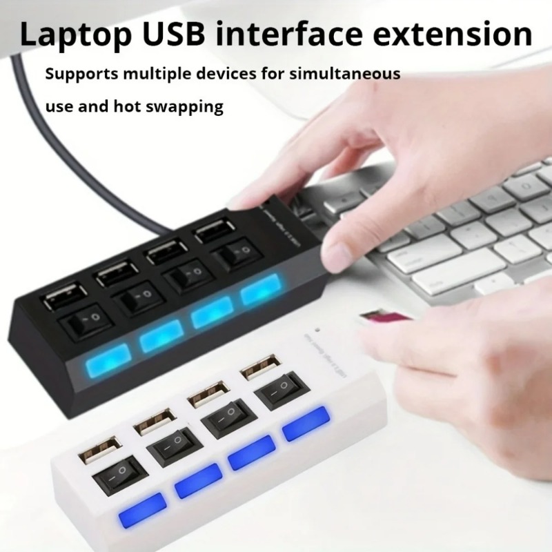 USB 2.0 ハブ 4/7 ポートスプリッタ電源アダプタ  - Laptop Accessories Productivity のレビューと価格