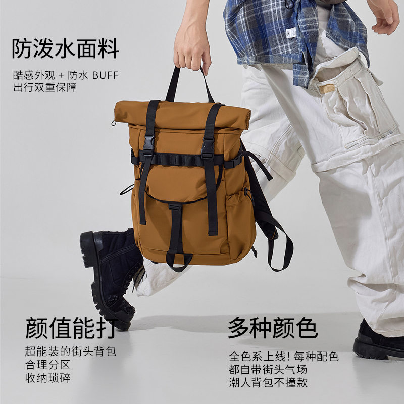新しいメンズロールマウス拡張可能なトラベルバックパック、ラッ - Laptop Bag Waterproof のレビューと価格