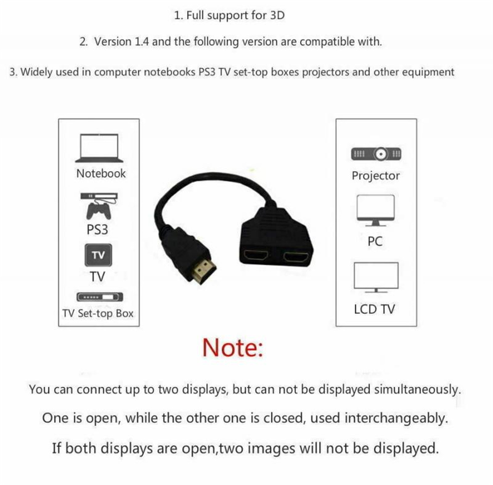 1080P 1 入力 2 出力 HDMI 互換スプリッターケ - Xbox Laptop Accessories のレビューと価格