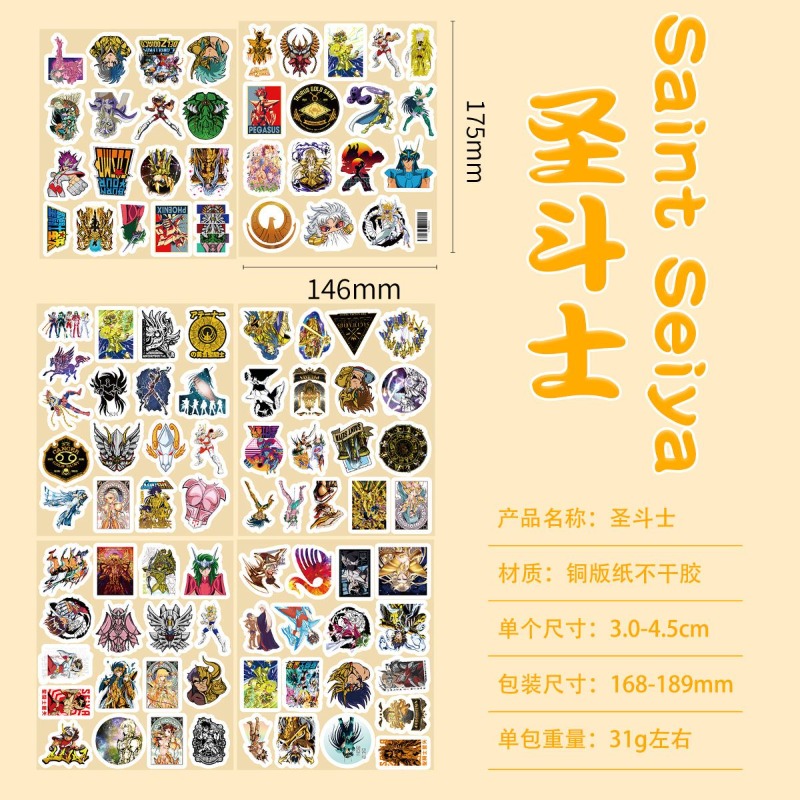 101 個聖闘士星矢アニメステッカー漫画キャラクター DIY - Laptop Original Accessories のレビューと価格