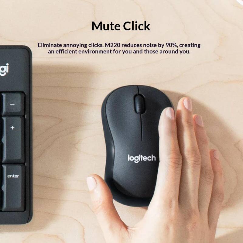 ロジクール M220 2.4G 静音マウス 10m 作動距離 - Laptop Accessories Officeworks のレビューと価格