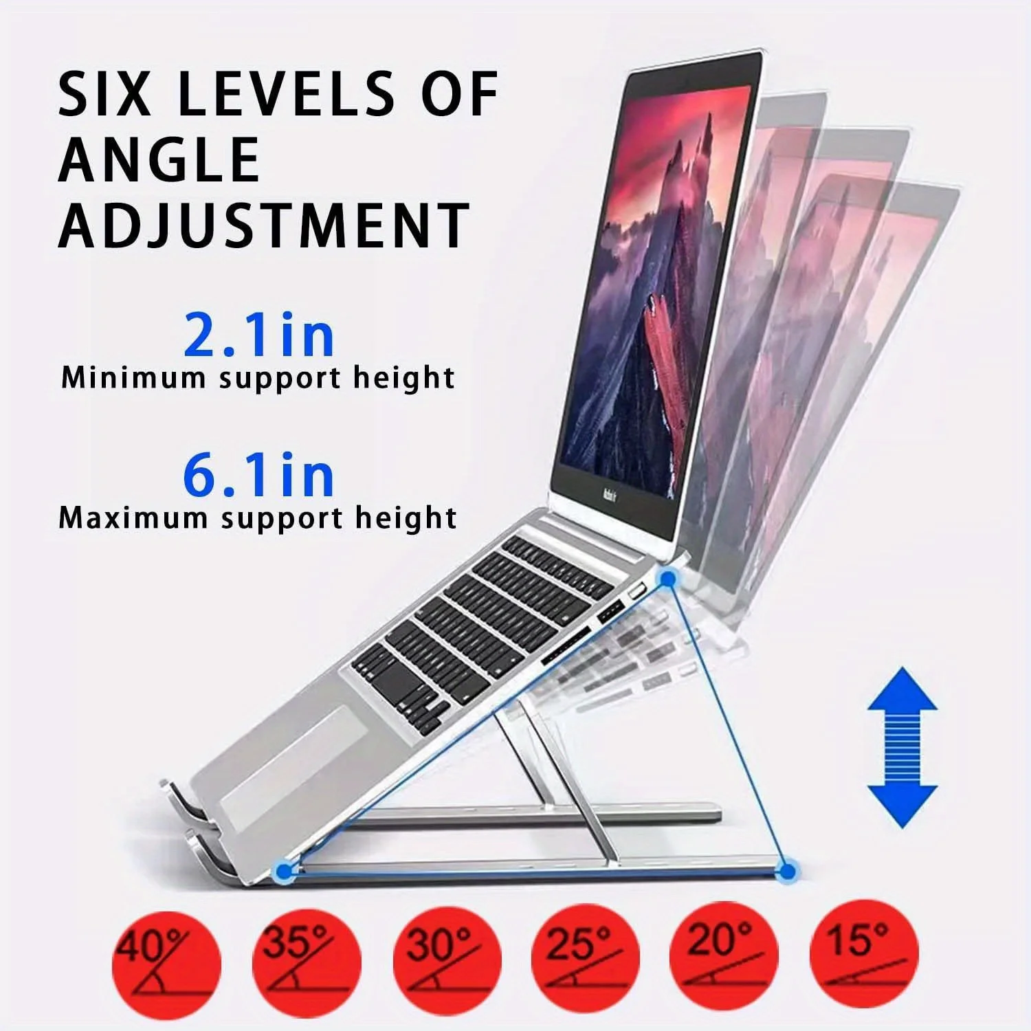 調節可能なアルミニウム製ラップトップスタンド - 6段階の高 - Laptop Accessories Dell のレビューと価格