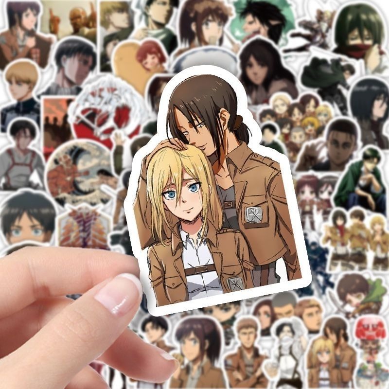 60枚入り 進撃の巨人 アニメステッカー かわいい 防水デカ - Laptop Original Accessories のレビューと価格