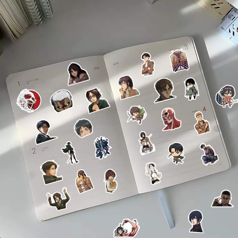 60枚入り 進撃の巨人 アニメステッカー かわいい 防水デカ - Laptop Original Accessories のレビューと価格