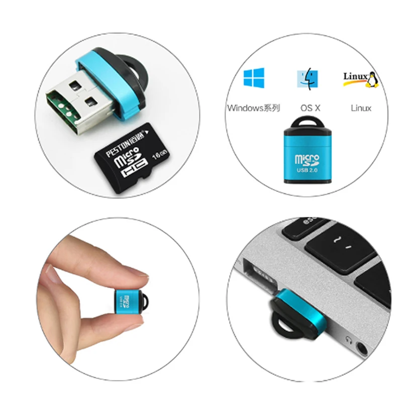 ミニ USB マイクロ SD/TF メモリカードリーダー U - Laptop Accessories Productivity のレビューと価格