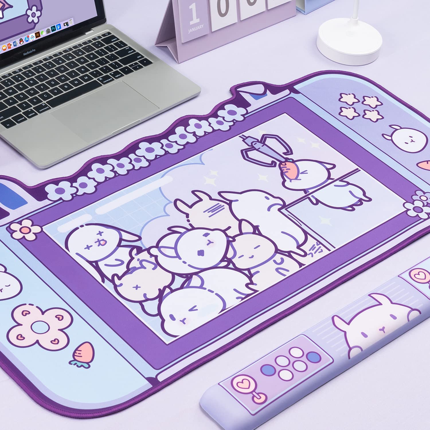 大型Kawaii-ゲーム用マウスパッド,かわいいピンク,紫, - Laptop Accessories Pink のレビューと価格