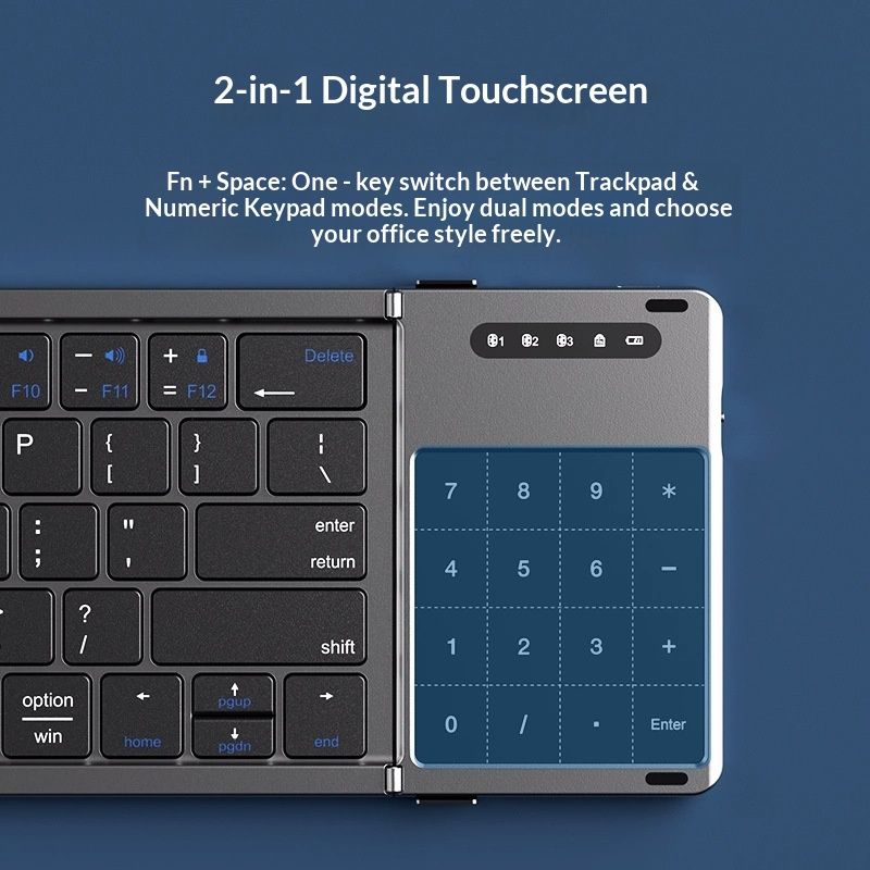 Mengzu 三つ折りワイヤレス Bluetooth キーボ - Laptop Accessories Computer のレビューと価格
