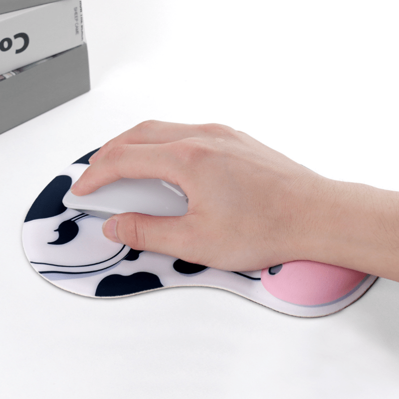 かわいい牛柄のリストレスト付きマウスパッド1枚、漫画柄、柔ら - Wrist Rest Gel のレビューと価格