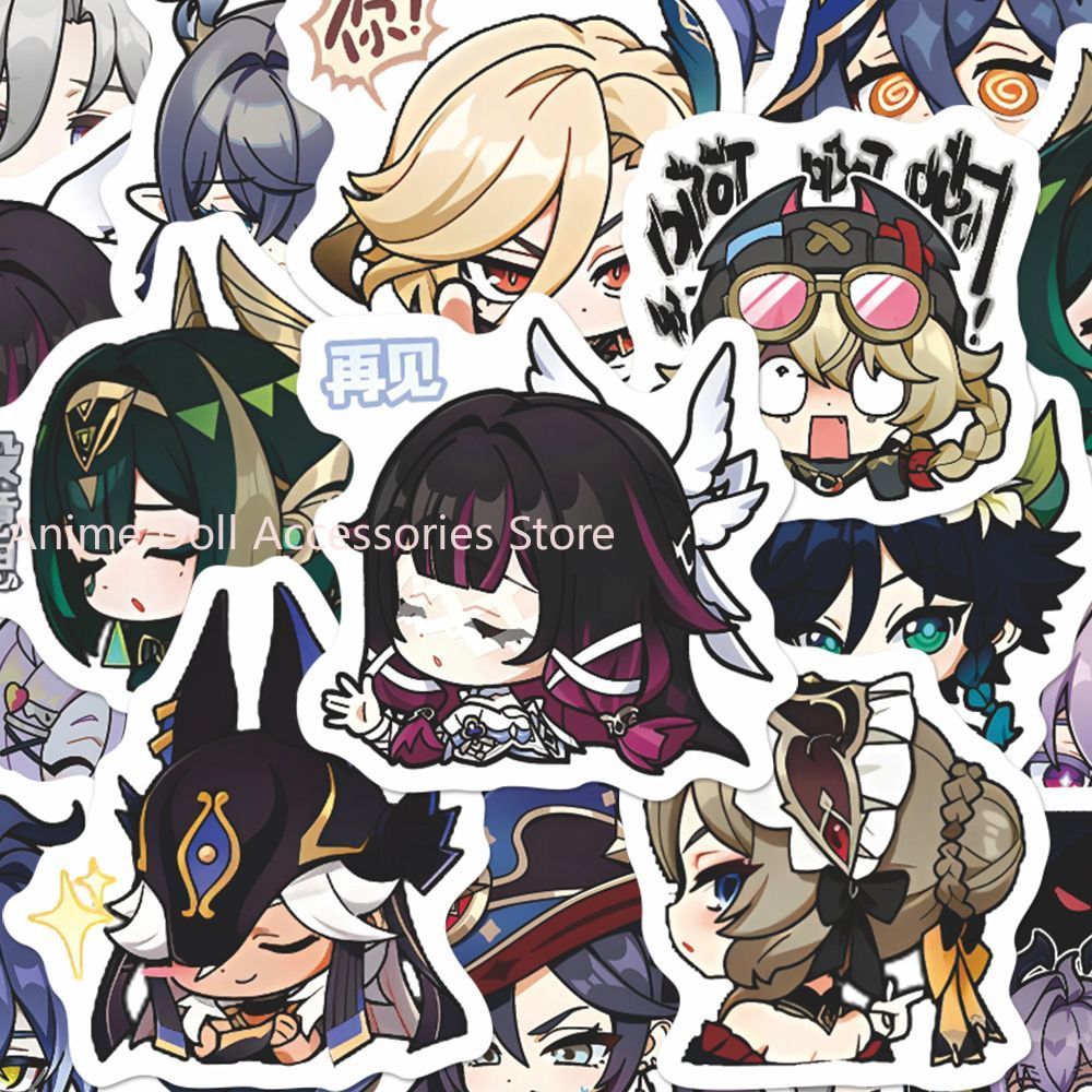 64 個原神インパクトムーンメイデンアニメステッカー漫画落書 - Laptop Original Accessories のレビューと価格