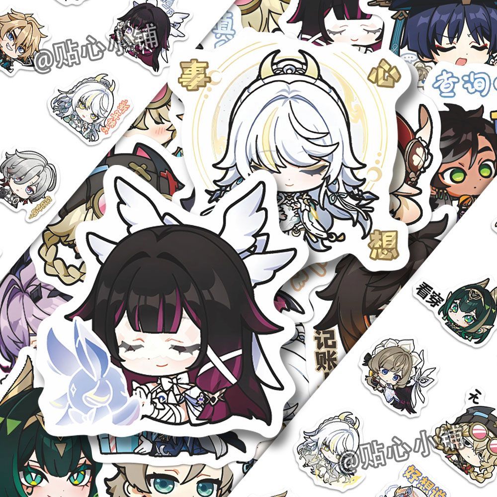 64 個原神インパクトムーンメイデンアニメステッカー漫画落書 - Laptop Original Accessories のレビューと価格