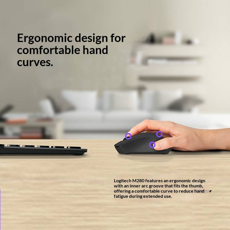 オフィスPCアクセサリー ワイヤレスマウス M280 長時間 - Laptop Accessories Officeworks のレビューと価格